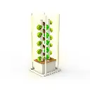 Kit Hidropónico N18 Sistema de Torre para 20 Plantas, Jardín Interior Completo con Nutrientes, Semillas y Accesorios
