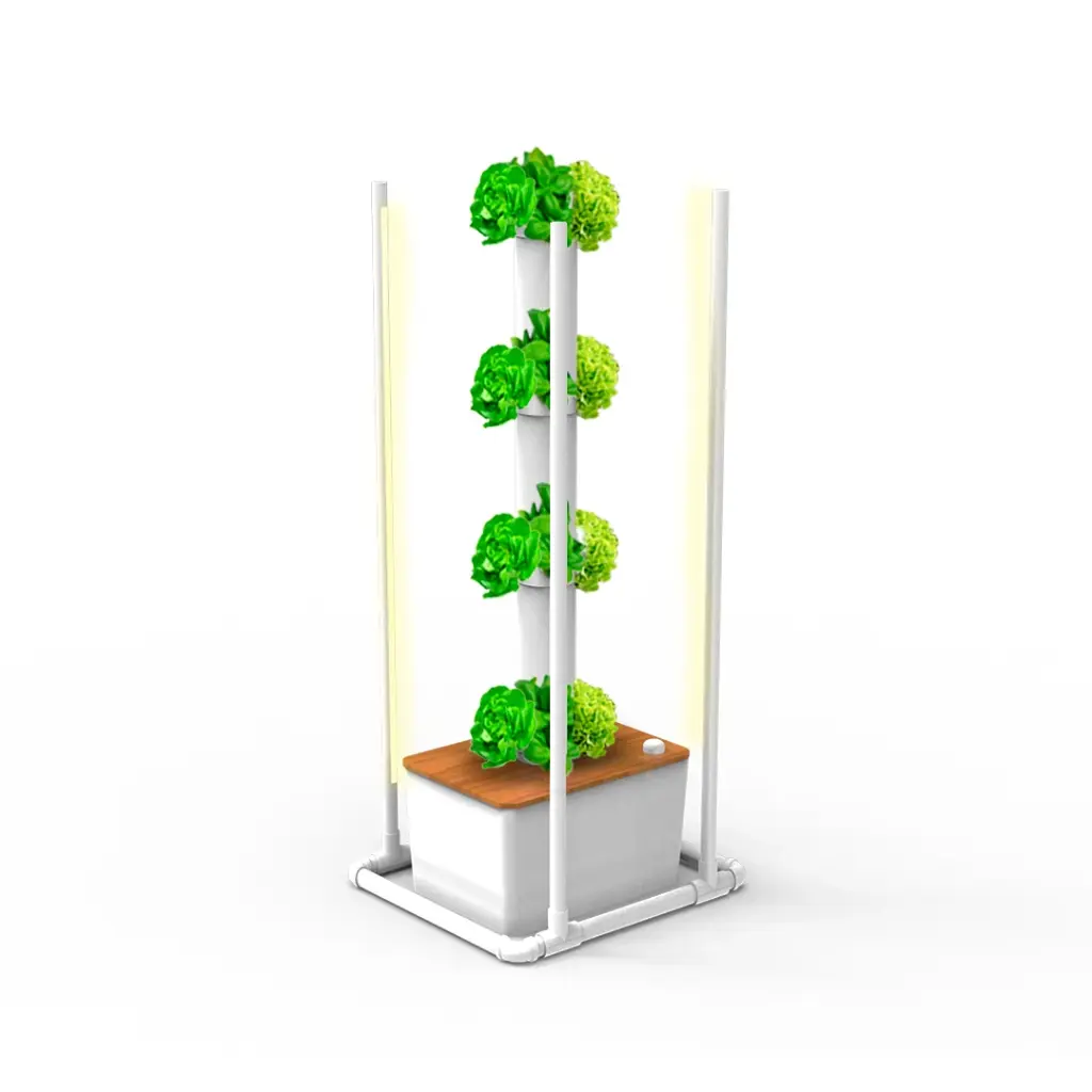 Kit Hidropónico N6W Sistema de Torre para 20 Plantas, Jardín Interior Completo con Nutrientes, Semillas y Accesorios