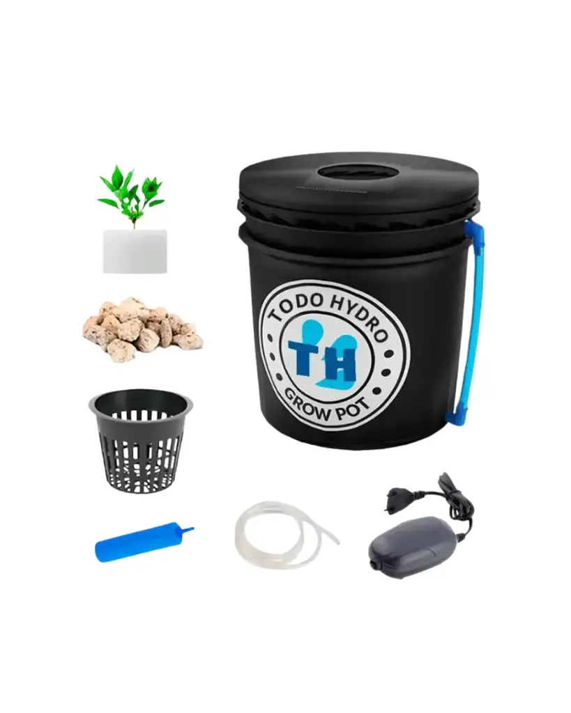 Grow Pot Original DWC Kit Balde Hidropónico Con Medidor de Altura de Agua (8L)