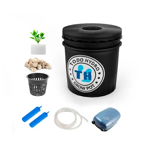 Grow Pot Professional DWC Hydro Bucket Kit con Bomba de Aire y Accesorios